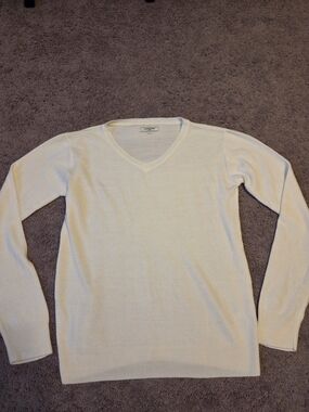 Cherokee 1973 Cream Knit Pullover Crewneck Sweater Size Large Women's